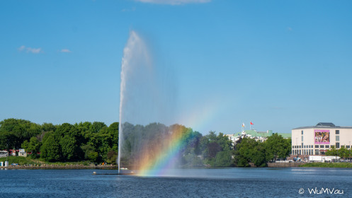 Blick vom Jungfernstieg auf die Binnenalster