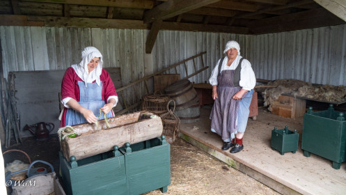 Wolle waschen Fort Louisbourg